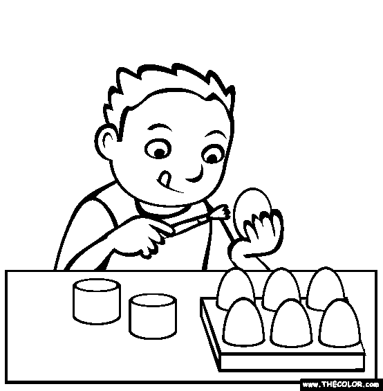 Easter Egg Online Coloring Page